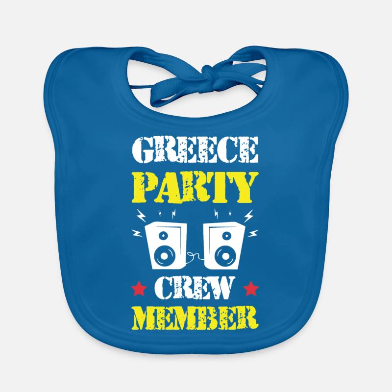 Greece Party Crew Organic Baby Bibs