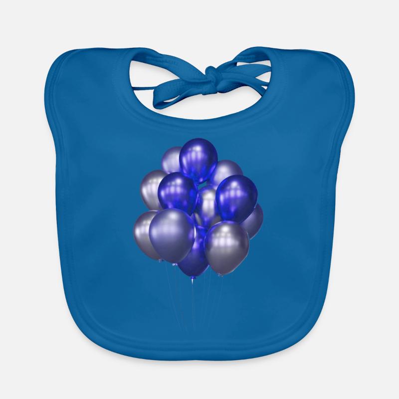 Ballons,Ballons bleus,Anniversaire,Argent Bavoir bio Bébé