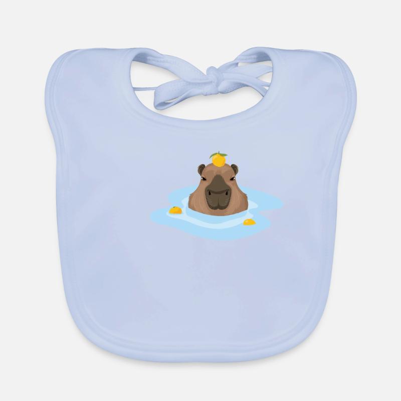 Capybara Idée cadeau Meme Capybara Capybara Bavoir bio Bébé