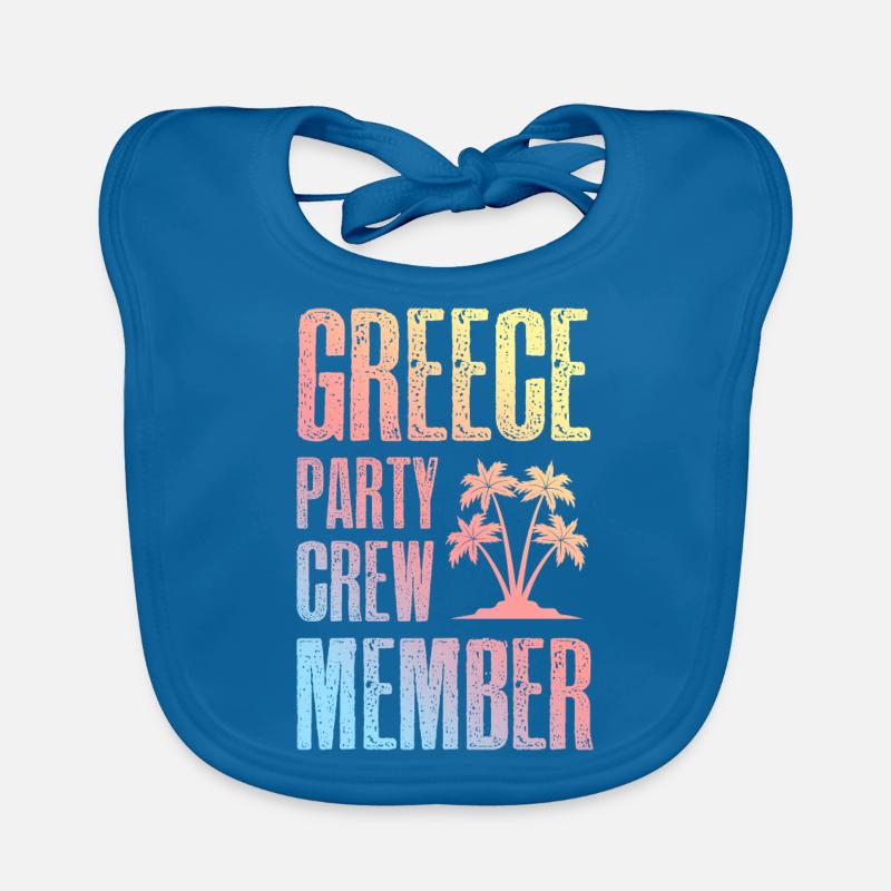 Greece Party Crew Organic Baby Bibs