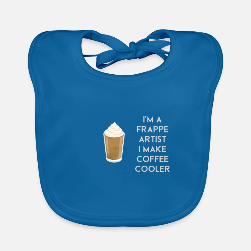Ich Bin Ein Frappé-Künstler Ich Mache Kaffee Baby Bio-Lätzchen