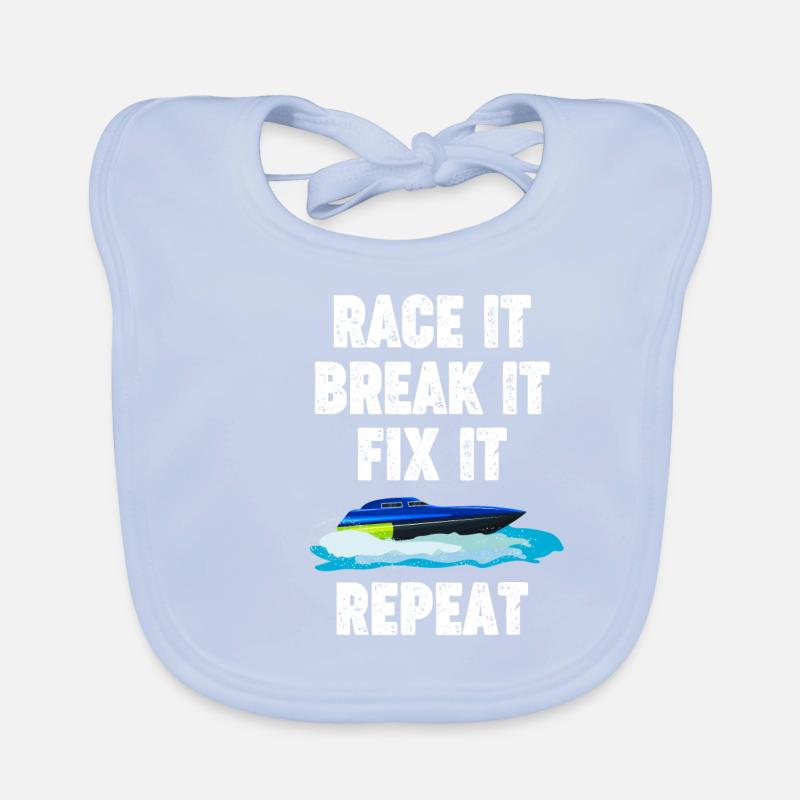 Course Il Casser Il Réparer Il Rc Bateau Amant Capitaine Bavoir bio Bébé