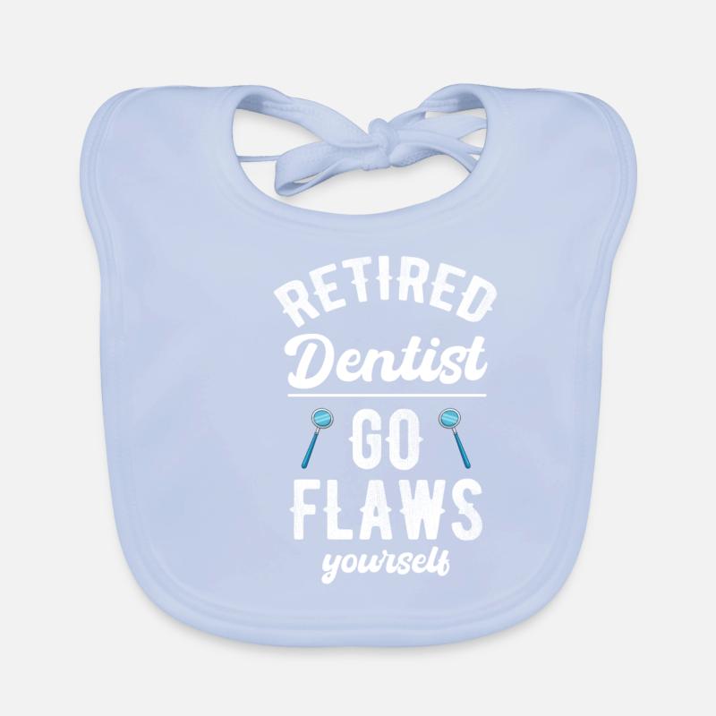 Retired dentist flossing Organic Baby Bibs