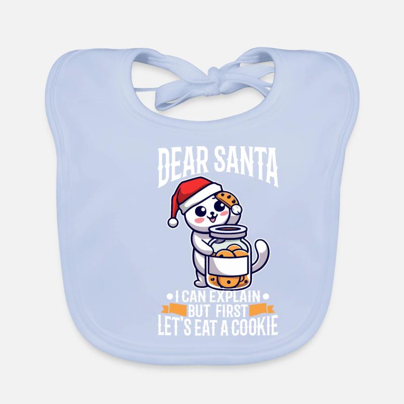 Dear santa i can explain But first lets eat a Organic Baby Bibs