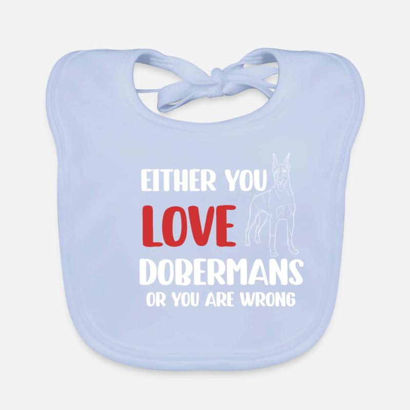 Entweder Du Liebst Dobermänner Oder Du Liegst Baby Bio-Lätzchen
