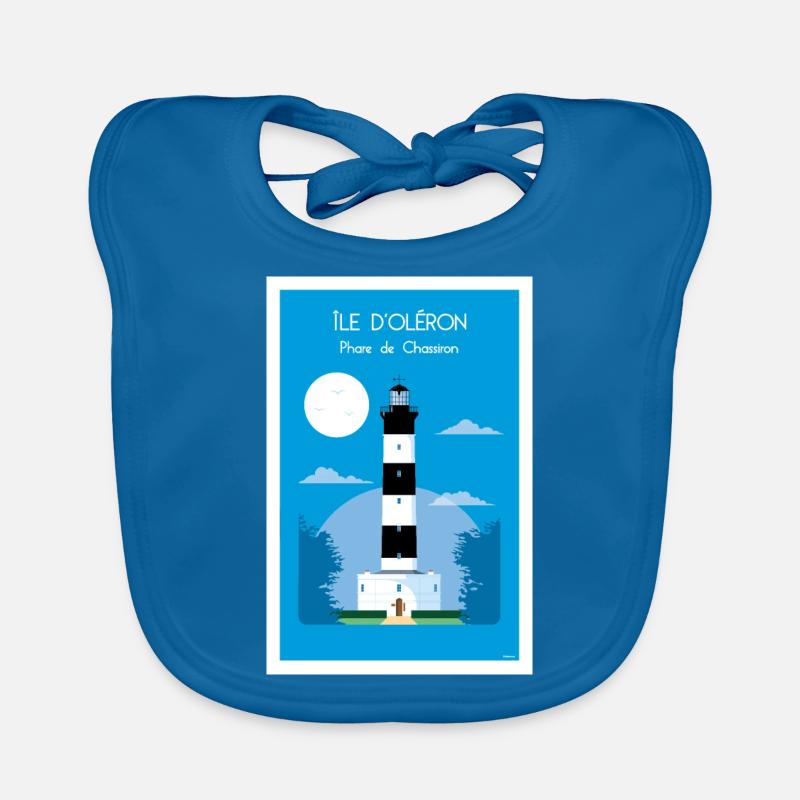 PHARE DE CHASSIRON - Bavoir bio Bébé - bleu paon