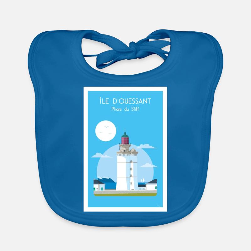 STEIFER LEUCHTTURM - Baby Bio-Lätzchen - Pfauenblau