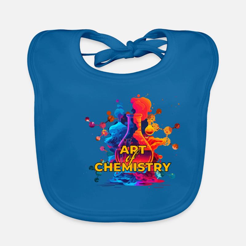Chemistry Molecule Flask Science Color Splash Organic Baby Bibs