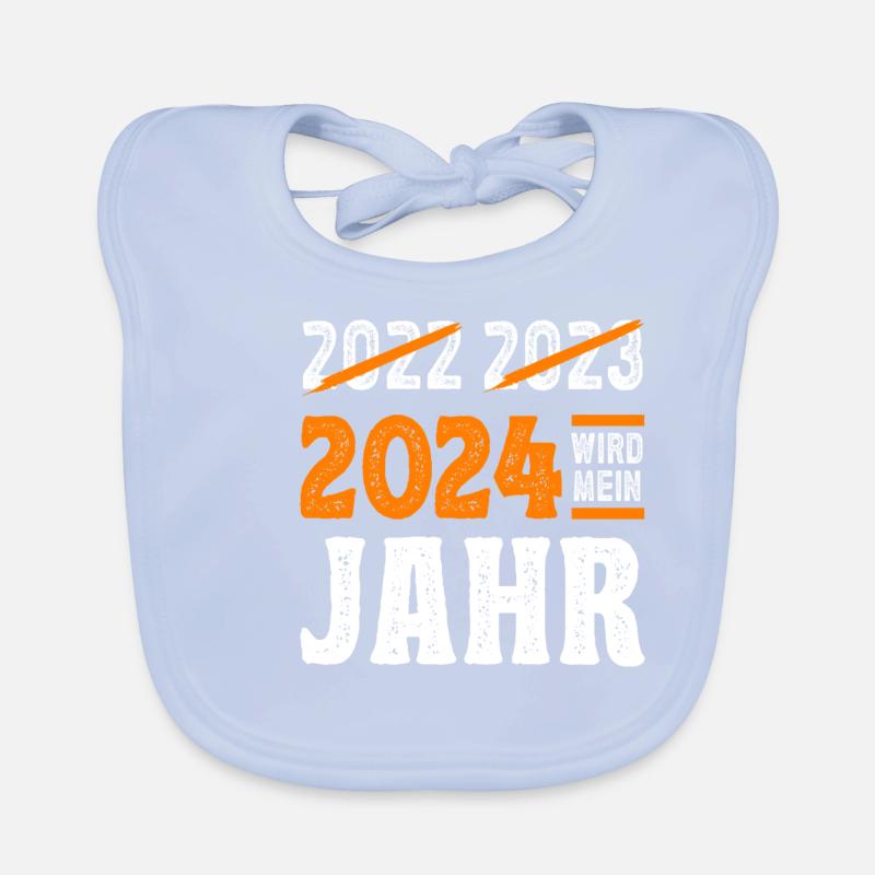 Silvester 2024 wird mein Jahr Baby Bio-Lätzchen