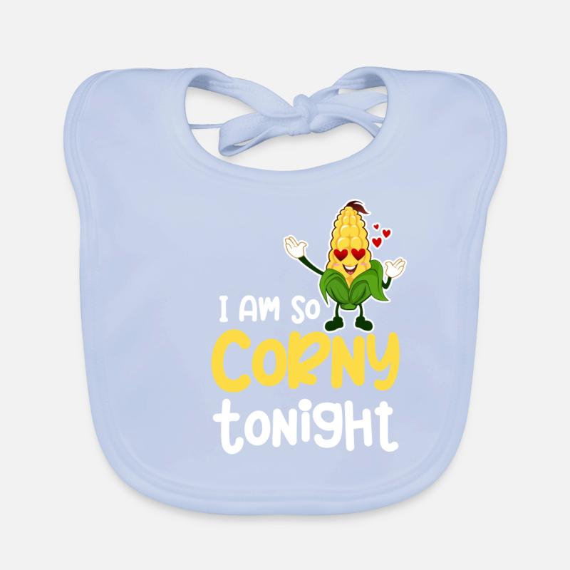 I'm so cheesy tonight. corn puns, Organic Baby Bibs