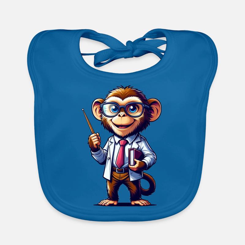 Cute Monkey Teacher Baby Bio-Lätzchen