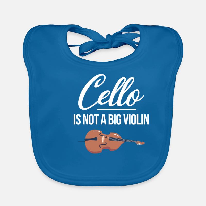 Cello Is Not A Big Violin Funny Cellist Organic Baby Bibs