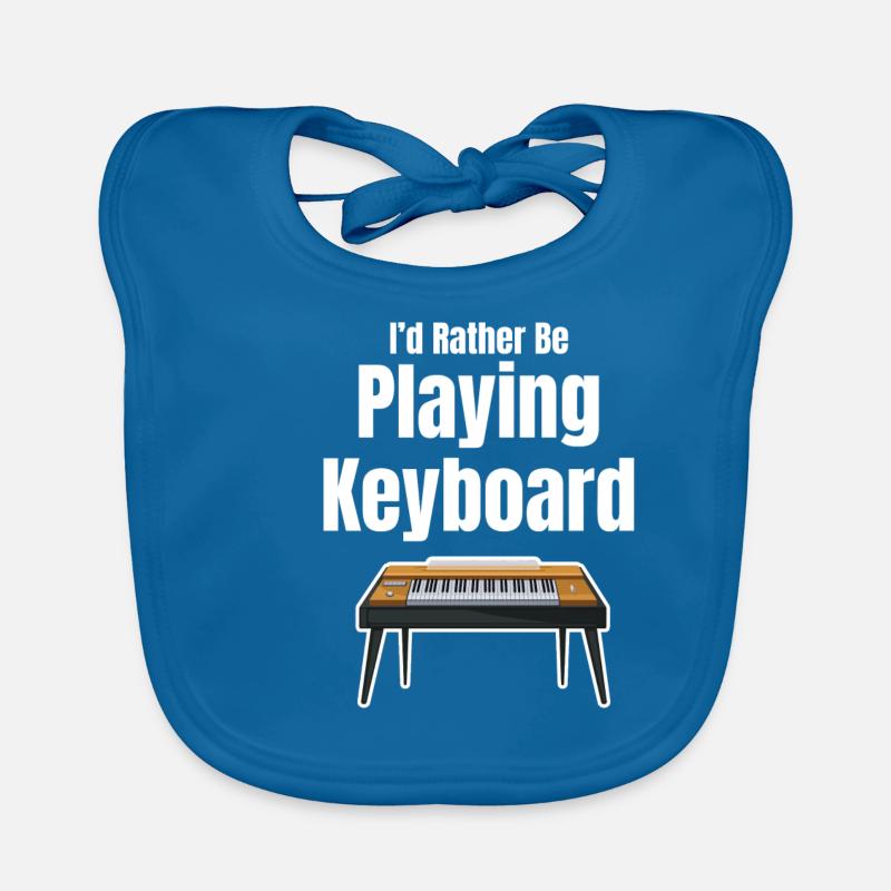 I'd rather play keyboard keyboard player Organic Baby Bibs