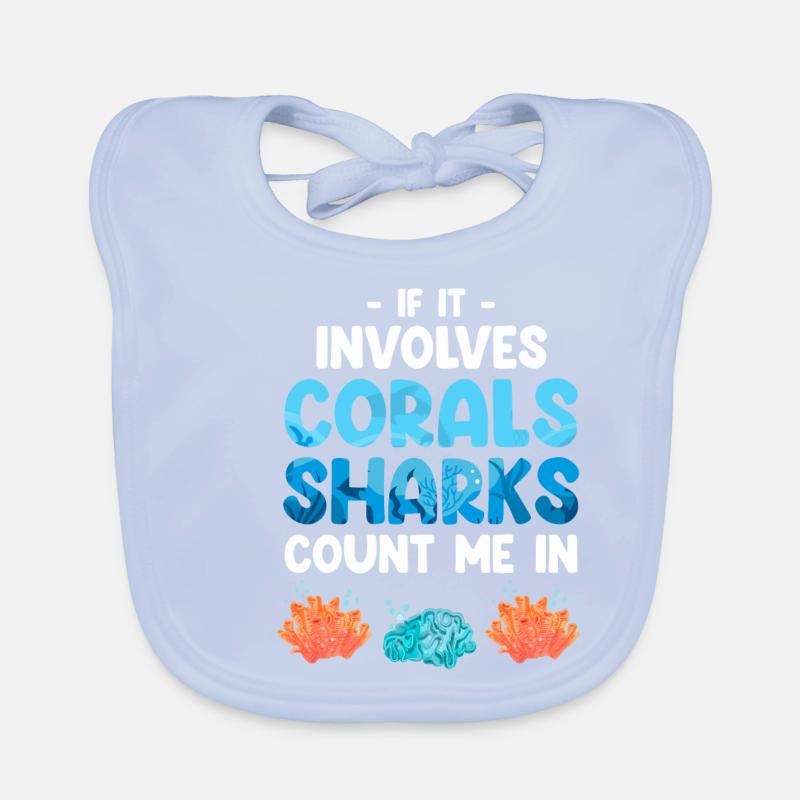 Quand il s’agit de coraux et de requins, comptez-moi parmi eux Bavoir bio Bébé