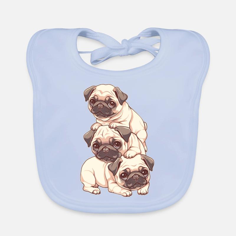 Mops Stapel Baby Bio-Lätzchen