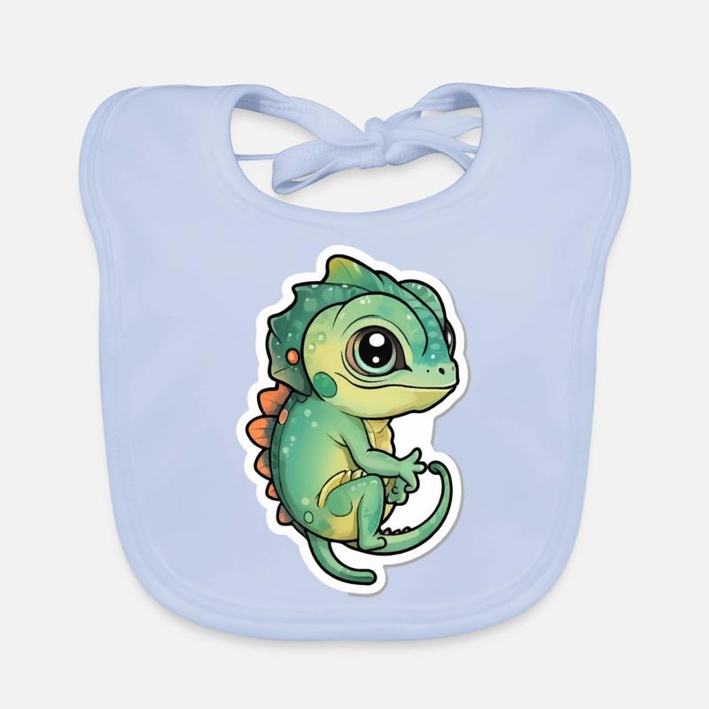 Caméléon mignon Bavoir bio Bébé