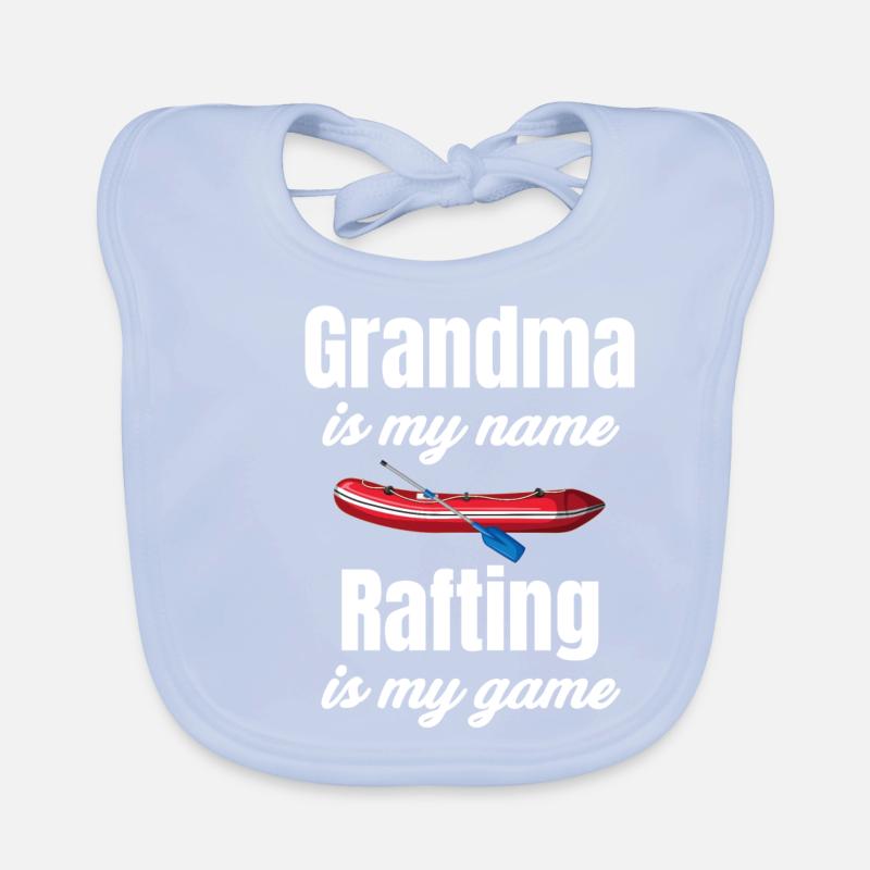 Grand-mère Mon nom Le rafting est mon jeu Bavoir bio Bébé