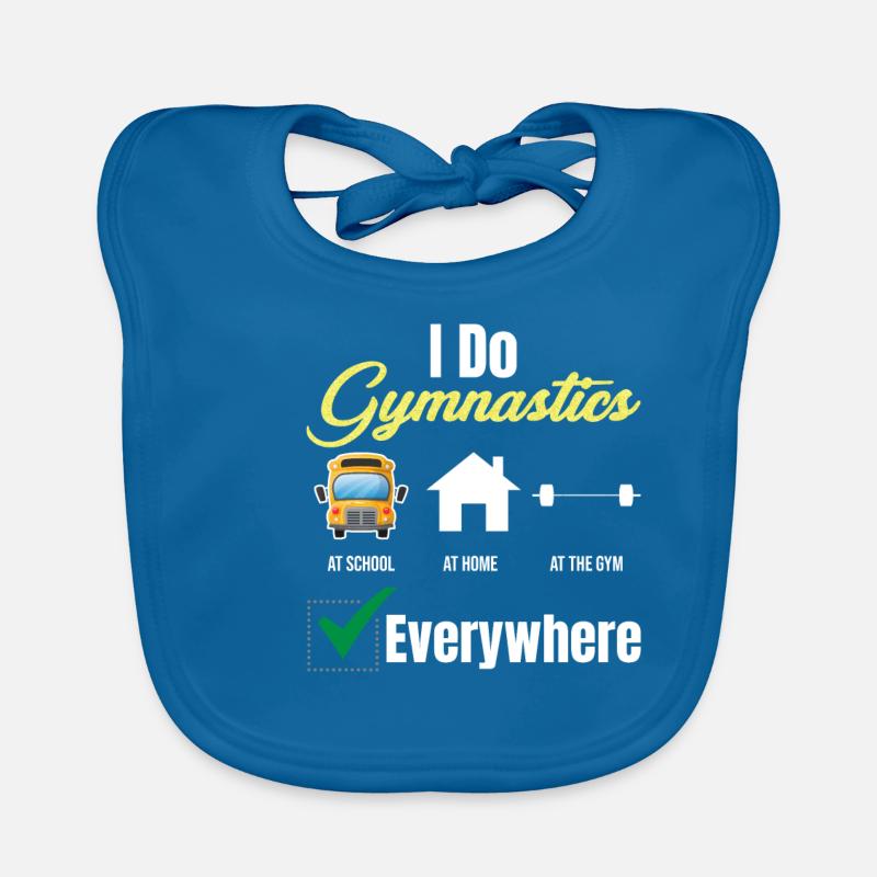 I make gymnastics funnier everywhere Organic Baby Bibs