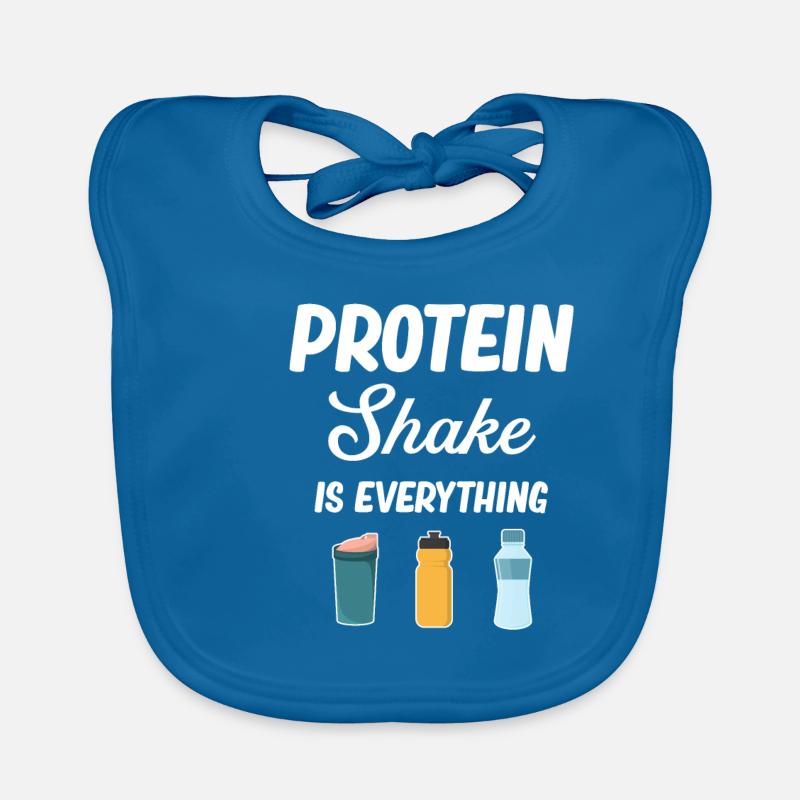 Protein shake is everything, cardio training, Organic Baby Bibs