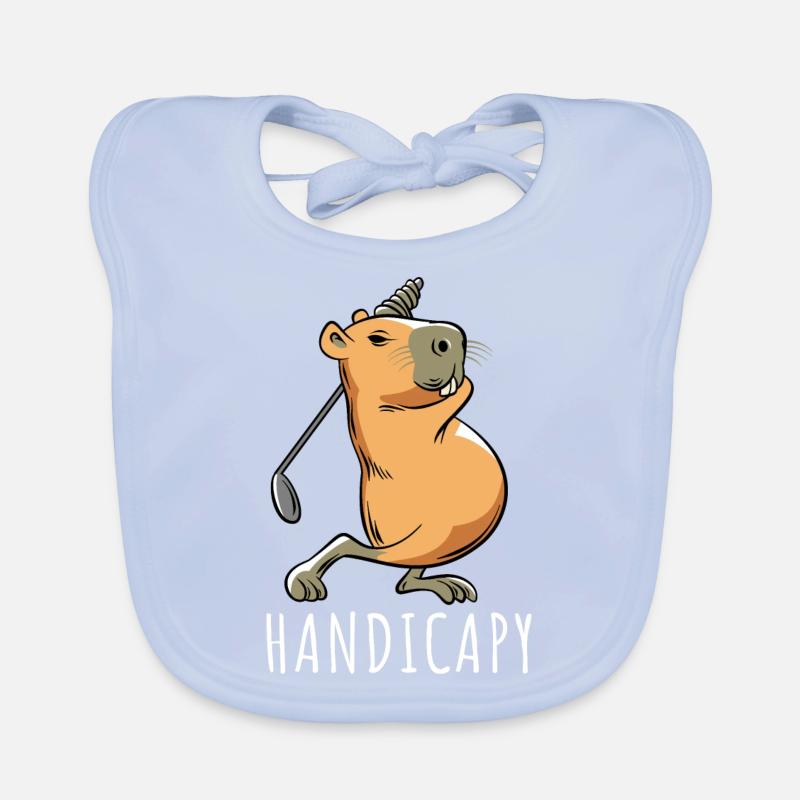 Capybara Golf Handicap - Handicapy Baby Bio-Lätzchen