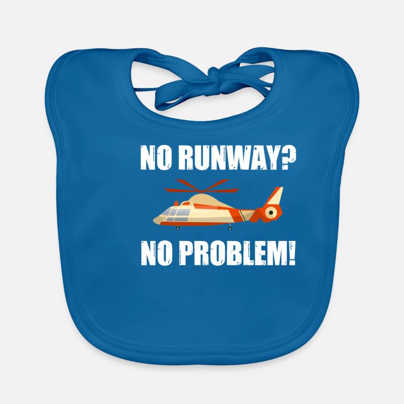 No runway? No problem! Helicopter Lover Organic Baby Bibs