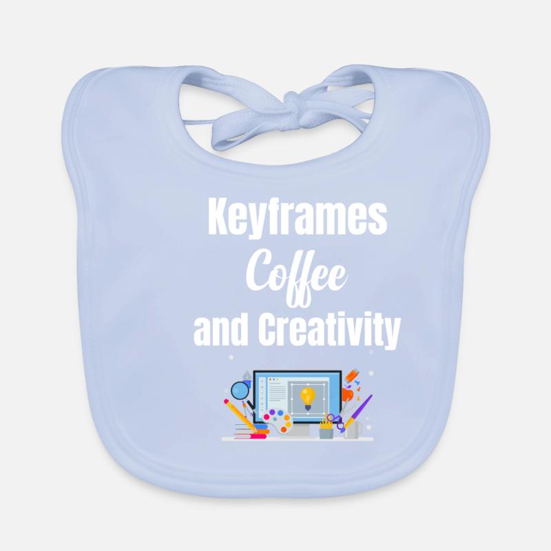 Keyframes, coffee and creativity funnier Organic Baby Bibs