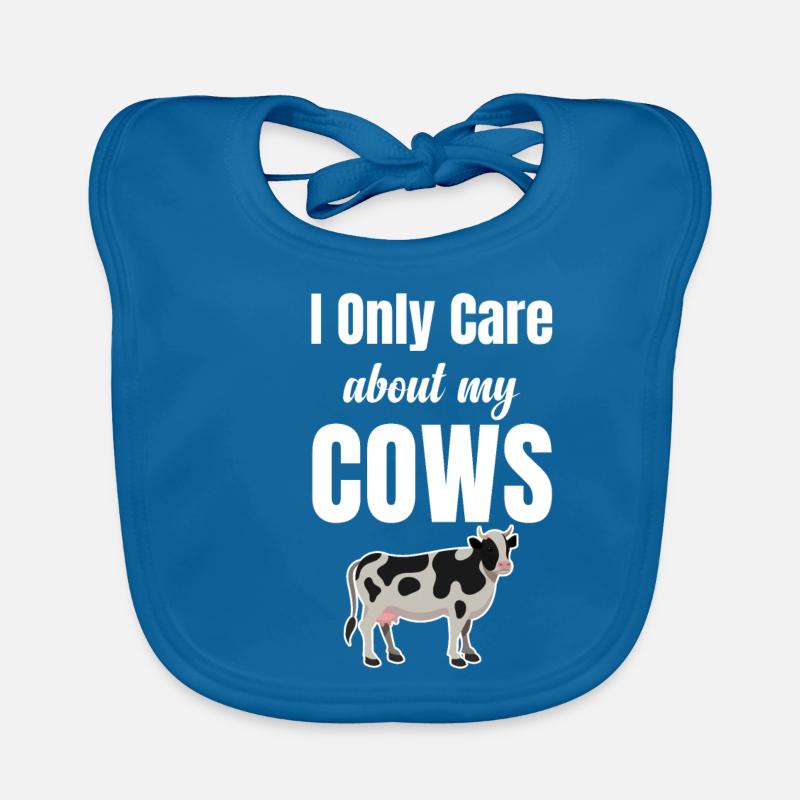 I'm only interested in cows funny farmer Organic Baby Bibs
