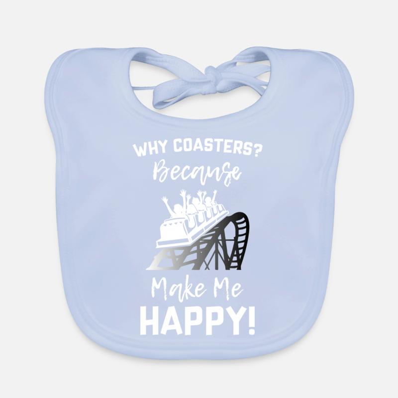 Roller Coaster Make Me Happy Organic Baby Bibs