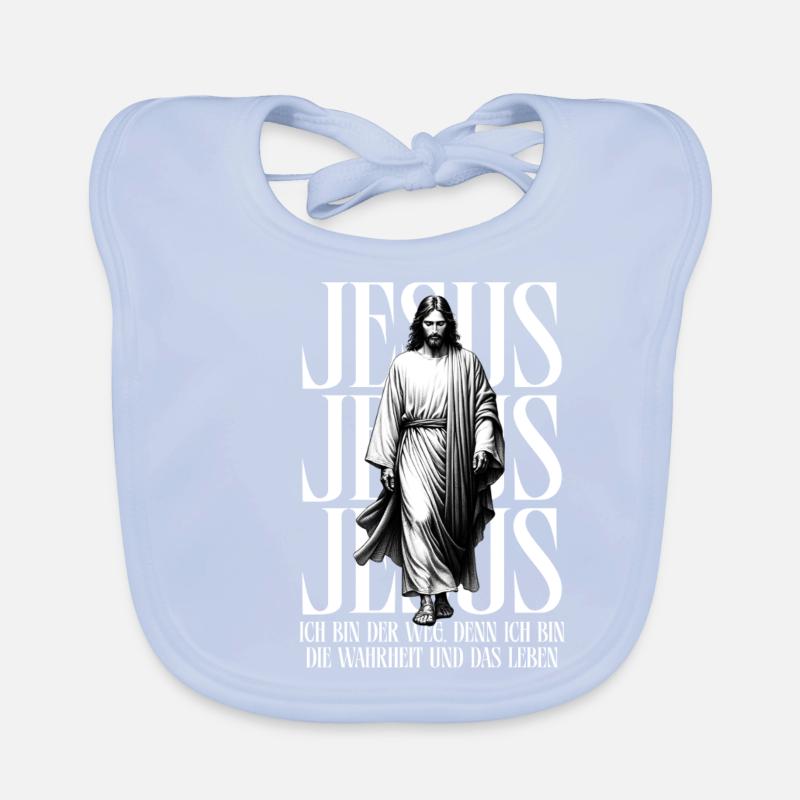 Jésus le chemin Bavoir bio Bébé