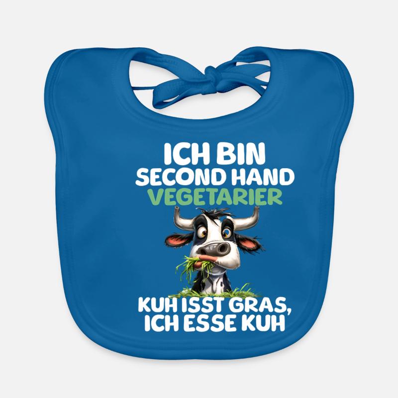 Second Hand Vegetarier - Baby Bio-Lätzchen - Pfauenblau