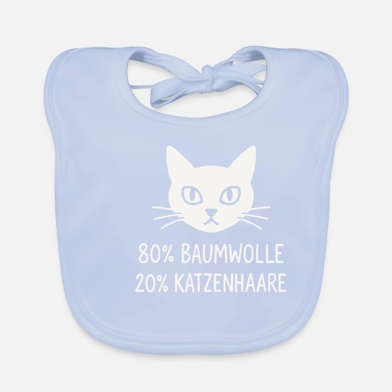 80 % coton – 20 % poils de chat Bavoir bio Bébé