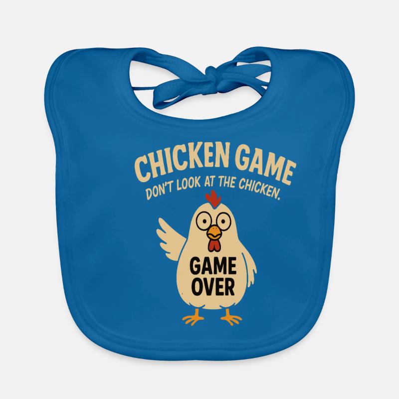 Chicken Game Don't Look At The Chicken Organic Baby Bibs