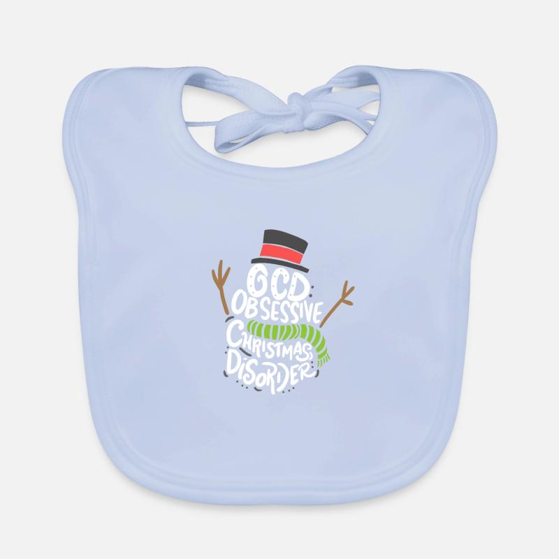 CHRISTMAS OCD Obsessive Christmas Disorder Organic Baby Bibs