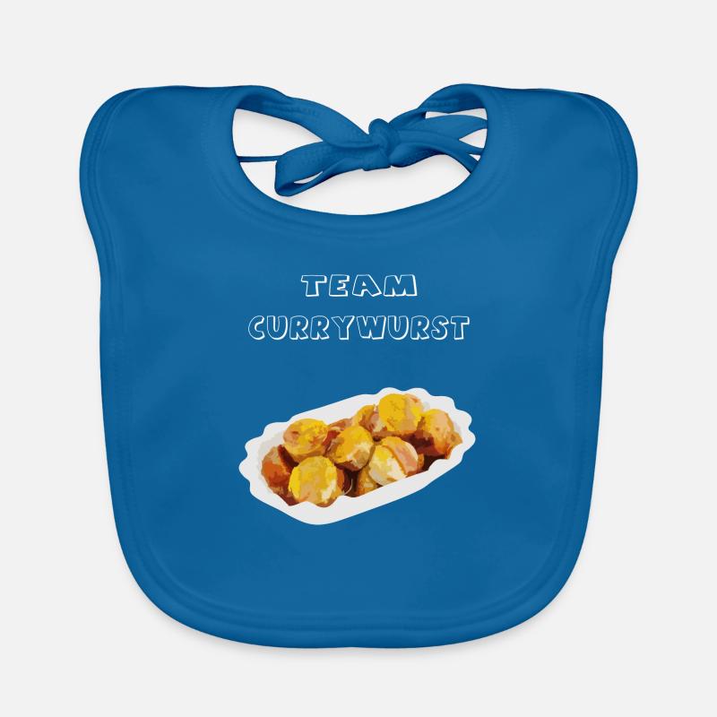 Team Currywurst - Baby Bio-Lätzchen - Pfauenblau