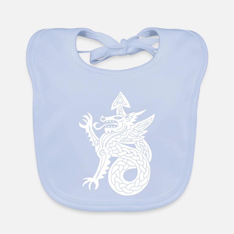 Weißer Drache Baby Bio-Lätzchen