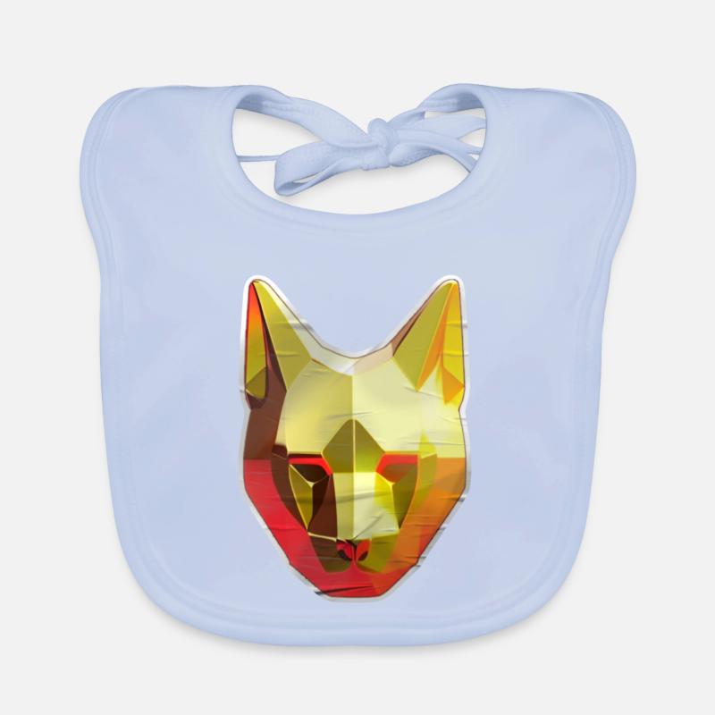Polygone de chat en or Bavoir bio Bébé