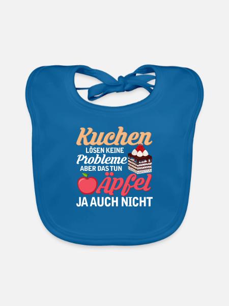 Kuchen lösen keine Probleme Bäckerin Torten Kondit - Baby Bio-Lätzchen - Pfauenblau