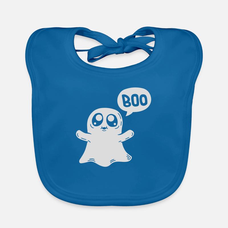 Scaring Boo Ghost Organic Baby Bibs
