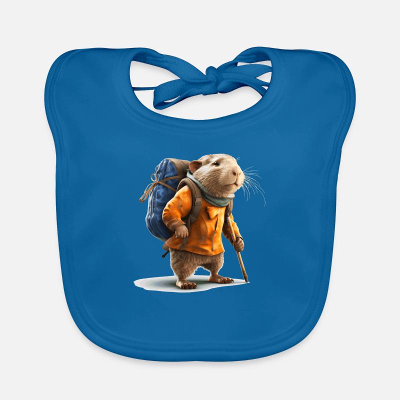 Mole rat begins its outdoor adventure Organic Baby Bibs