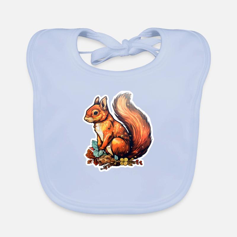 Eichhörnchen putzig Baby Bio-Lätzchen
