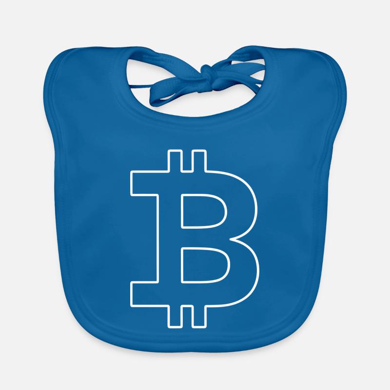 Bitcoin Silhouette Pocket Size Currency Organic Baby Bibs
