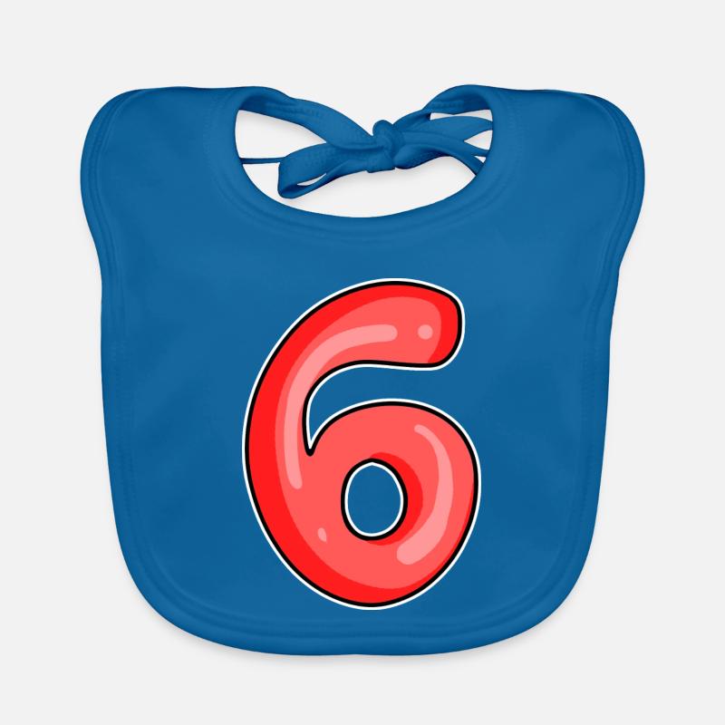 Number 6 Number Organic Baby Bibs