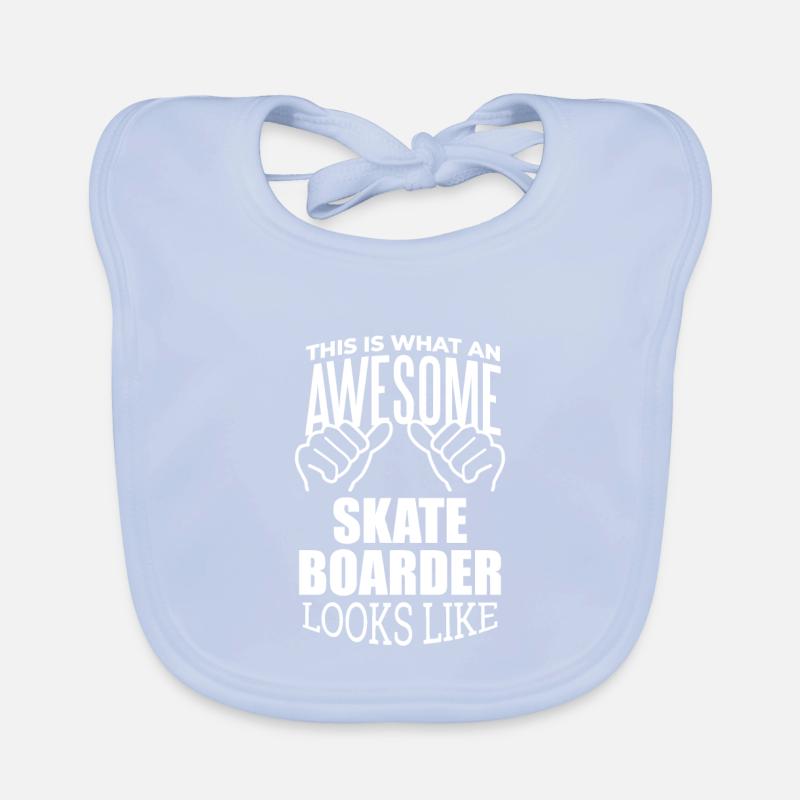 Skateboarding Organic Baby Bibs