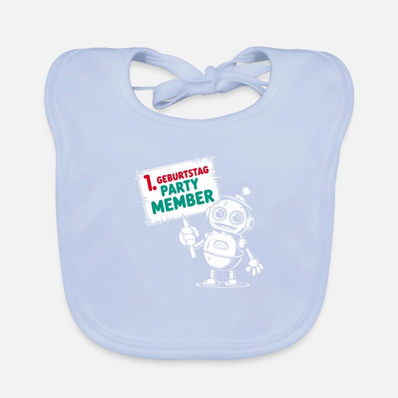 Ich bin ein Jahr 1. Geburtstag Roboter Baby Bio-Lätzchen