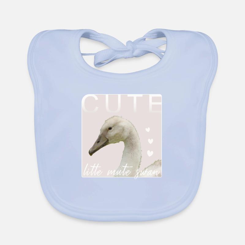 kleiner Schwan süßer junger Höckerschwan Baby Bio-Lätzchen