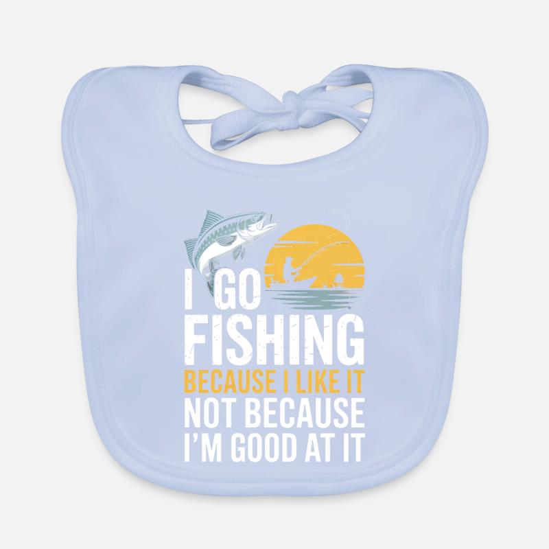 Citation de Je vais pêcher au coucher de soleil Tee Bavoir bio Bébé