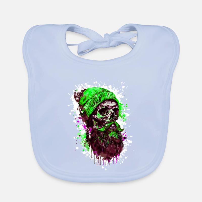 Crâne de bûcheron Bavoir bio Bébé