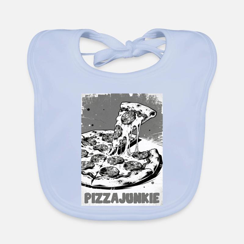 Graphique de tranche de Pizza Junkie Bavoir bio Bébé