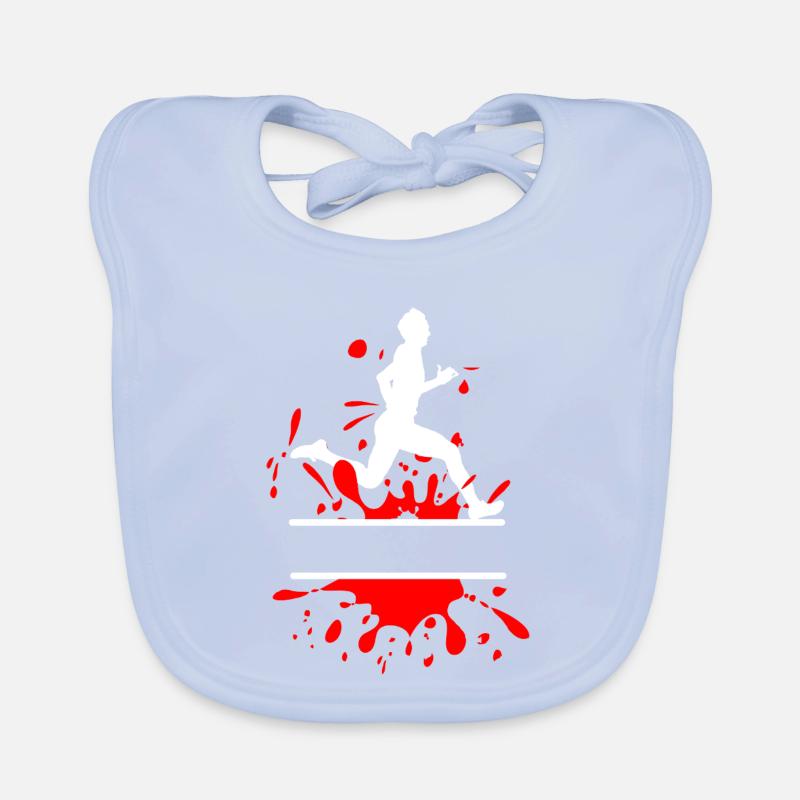 Mud Run Man – Custom Splash Runner Organic Baby Bibs