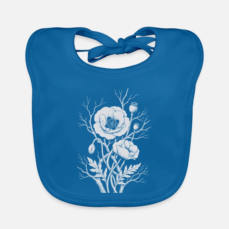 Fleurs de pavot Bavoir bio Bébé